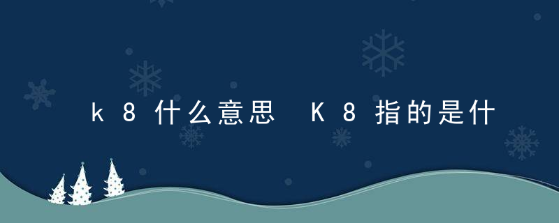 k8什么意思 K8指的是什么